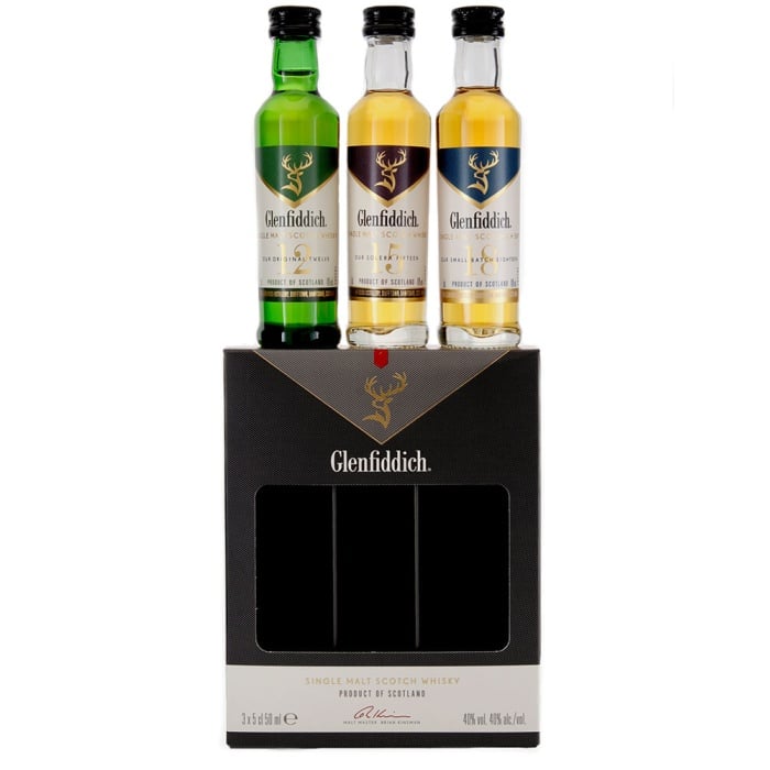 Glenfiddich 12, 15 & 18 Year Old Gift Pack 3x5cl - RMW