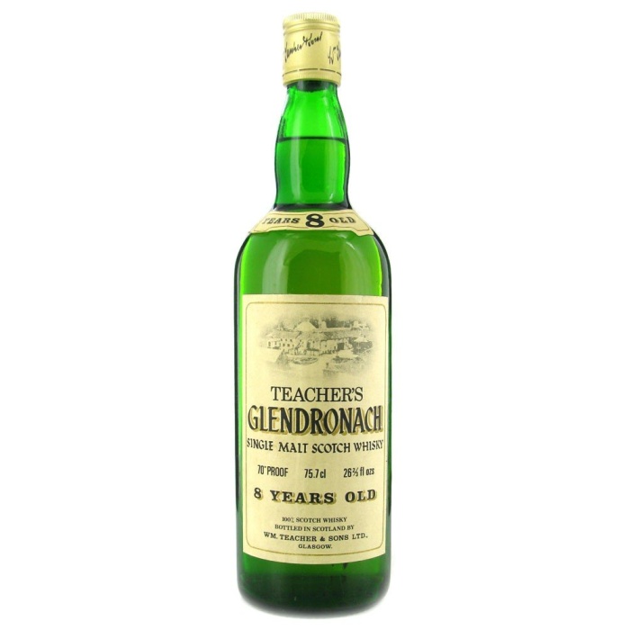 Glendronach 8 Year Old Teachers 40% Old English Proof 26.66 Fl.Oz