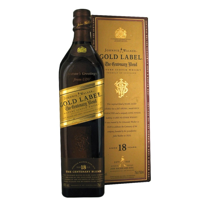 Johnnie Walker Gold Label 18 Year Old Centenary Blend 40% 75cl - RMW