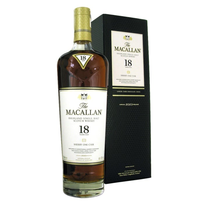 Macallan 18 Year Old Sherry Oak 2023 Release 43% 70cl - RMW