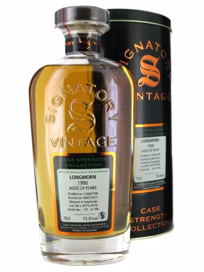 Longmorn 1990 24 Year Old Signatory Cask Strength 55.6%