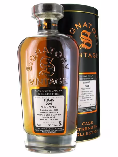 Ledaig 2005 9 Year Old Signatory Cask Strength 56.8% 70cl