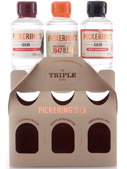 Pickerings Triple Tipple Gin Gift Pack 3x5cl