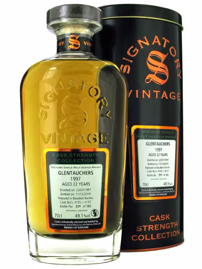 Glentauchers 1997 22 Year Old Signatory Vintage Cask Strength 49.1% 70cl