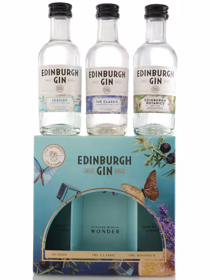 Edinburgh Gin London Dry Minipack (Classic, Seaside, Botanics) 43% 3x5cl