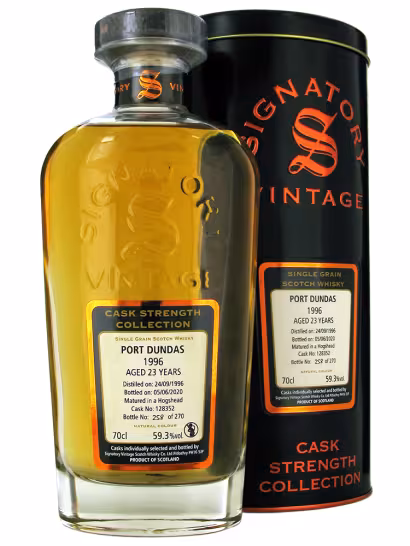 Port Dundas 1996 23 Year Old Signatory Vintage Cask Strength 59.3% 70cl