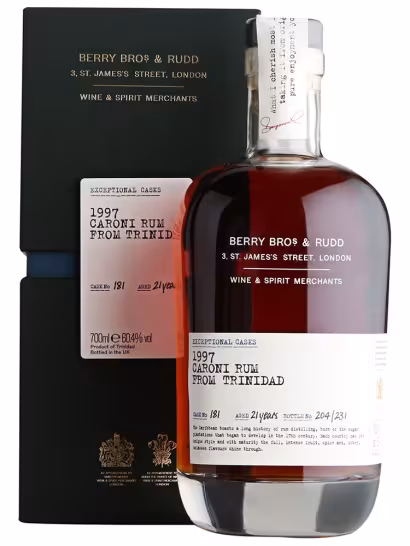 Caroni 1997 21 Year Old Trinidad Rum Berry Bros & Rudd Exceptional Cask 60.4% 70cl