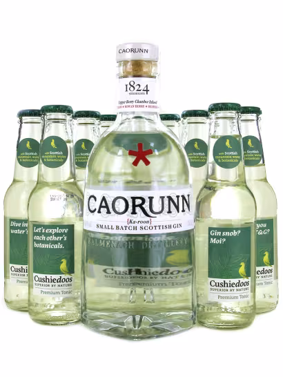 Caorunn Gin & Cushiedoos 70cl + 12x200ml G&T Bundle
