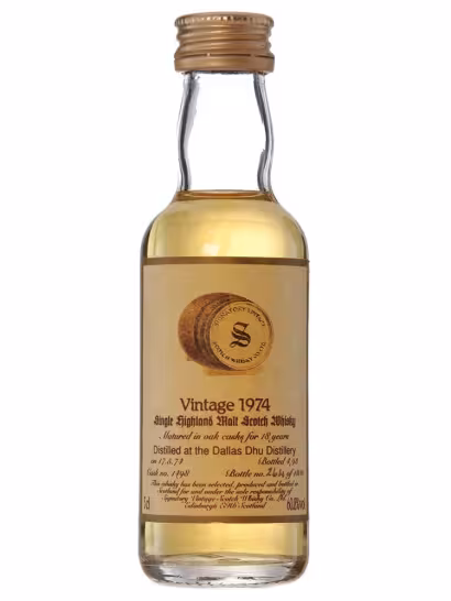 Dallas Dhu 1974 18 Year Old Signatory MINIATURE 60.8% 5cl