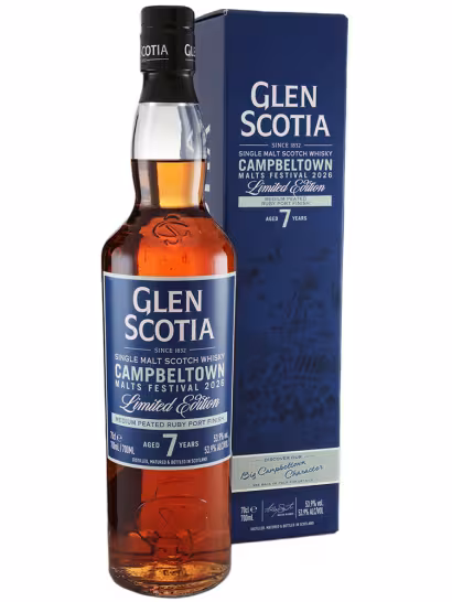 Glen Scotia 7 Year Old Festival 2026 Medium Peated Ruby Port Finish 53.9% 70cl