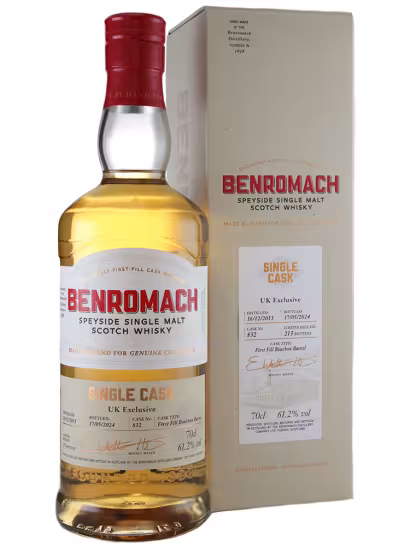 Benromach 2013 10 Year Old Single Bourbon Barrel #832 61.2% 70cl