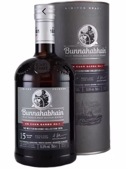 Bunnahabhain 15 Year Old 'An Cuan Garbh' Feis Ile 2026 White Port Finish 51.6% 70cl