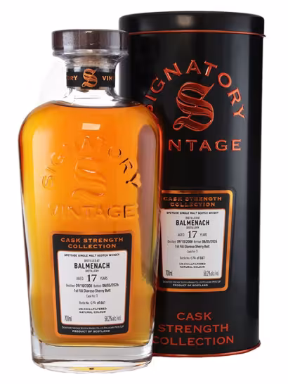 Balmenach 2008 17 Year Old Signatory Cask Strength #1 58.2% 70cl
