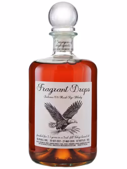 Indiana Rye 8 Year Old Fragrant Drops Second-Fill Tokaji Barrel #2 3.5 Year Finish 56.8% 70cl