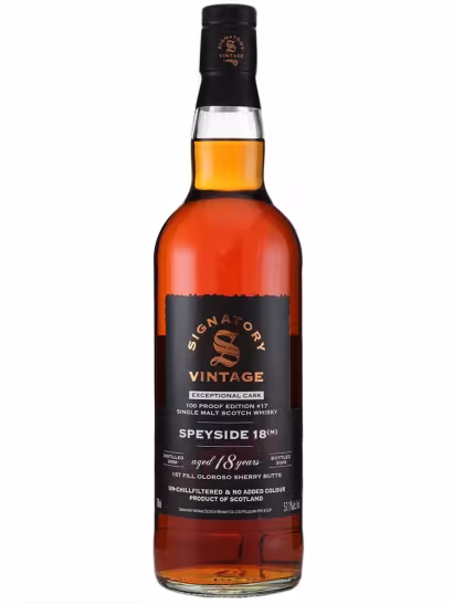 Speyside (M) 2008 18 Year Old Signatory 100 Proof #17 57.1% 70cl