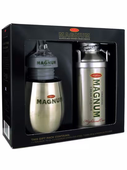 Magnum Cream Liqueur Tumbler & Pourer Gift Pack 70cl