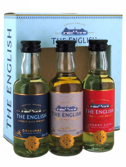 English Whisky Company Single Malt Whisky Giftpack 3x5cl