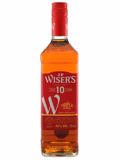 J.P. Wisers 10 Year Old Triple Barrel Canadian Whisky 40% 70cl