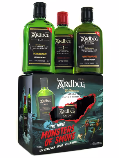 Ardbeg Monsters of Smoke Giftpack 46.6% 3x20cl
