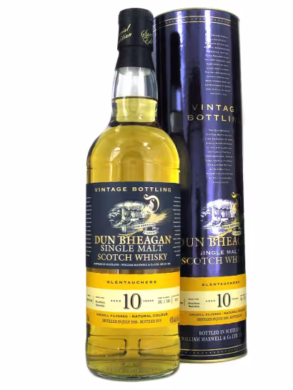 Glentauchers 2008 10 Year Old Dun Bheagan Bourbon Finish 43% 70cl