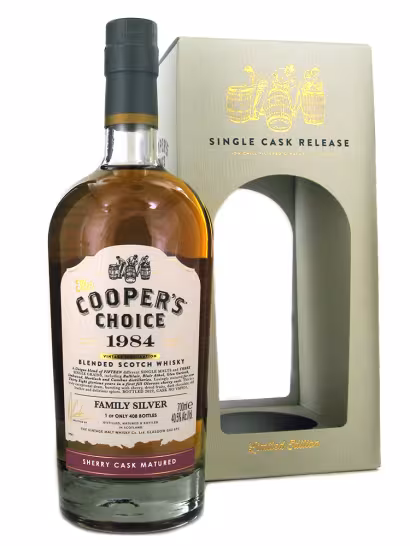 Family Silver 1984 38 Year Old Coopers Choice Blended #VMW51 40.5% 70cl