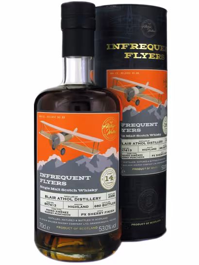 Blair Athol 2008 14 Year Old Infrequent Flyers PX Finish 53% 70cl
