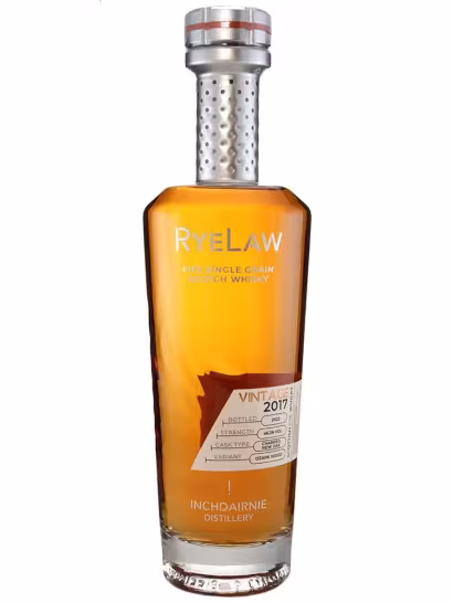 RyeLaw InchDairnie 2017 Vintage Fife Single Grain 46.3% 70cl