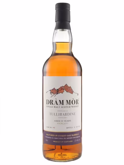 Tullibardine 2015 Year Old 8 Year Old Dram Mor FF PX HH 57.4% 70cl