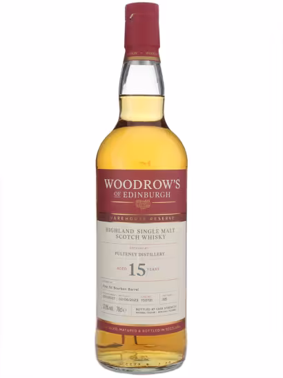 Pulteney 2007 15 Year Old Woodrows of Edinburgh First Fill Bourbon 57.8% 70cl