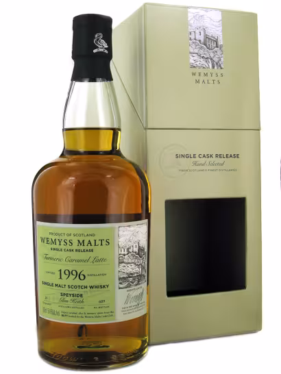 Glen Keith 1996 23 Year Old Wemyss Malts Tumeric Caramel Latte 54.6% 70cl