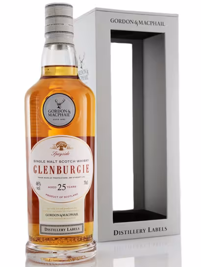 Glenburgie 25 Year Old Bourbon Cask Distillery Labels 46% 70cl