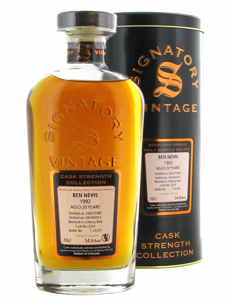 Ben Nevis 1992 20 Year Old Signatory Cask Strength 54.6% 70cl