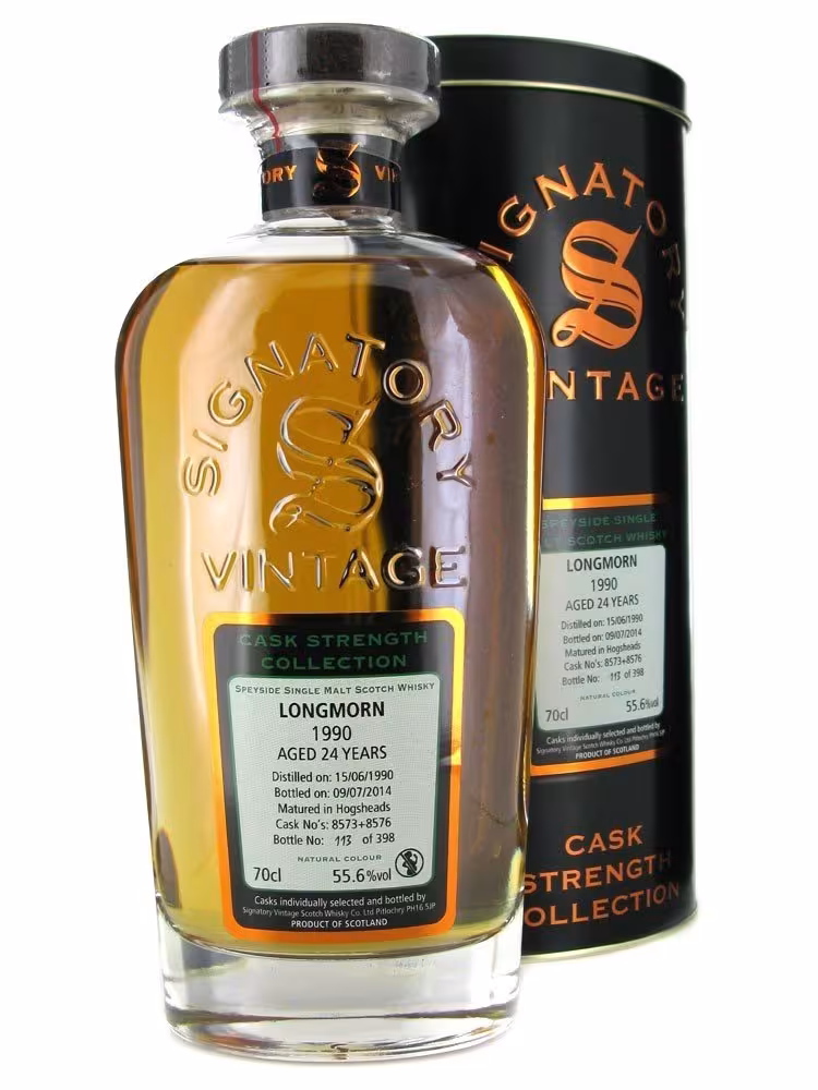 Longmorn 1990 24 Year Old Signatory Cask Strength 55.6%