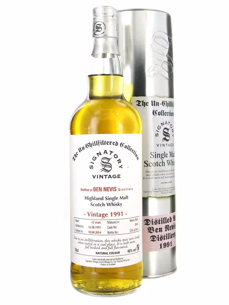 Ben Nevis 1991 22 Year Old Signatory 46% 70cl