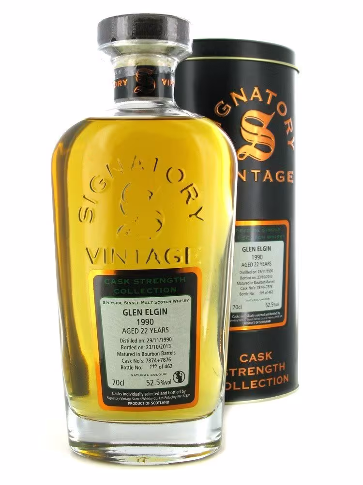 Glen Elgin 1990 22 Year Old Signatory Cask Strength 52.5% 70cl