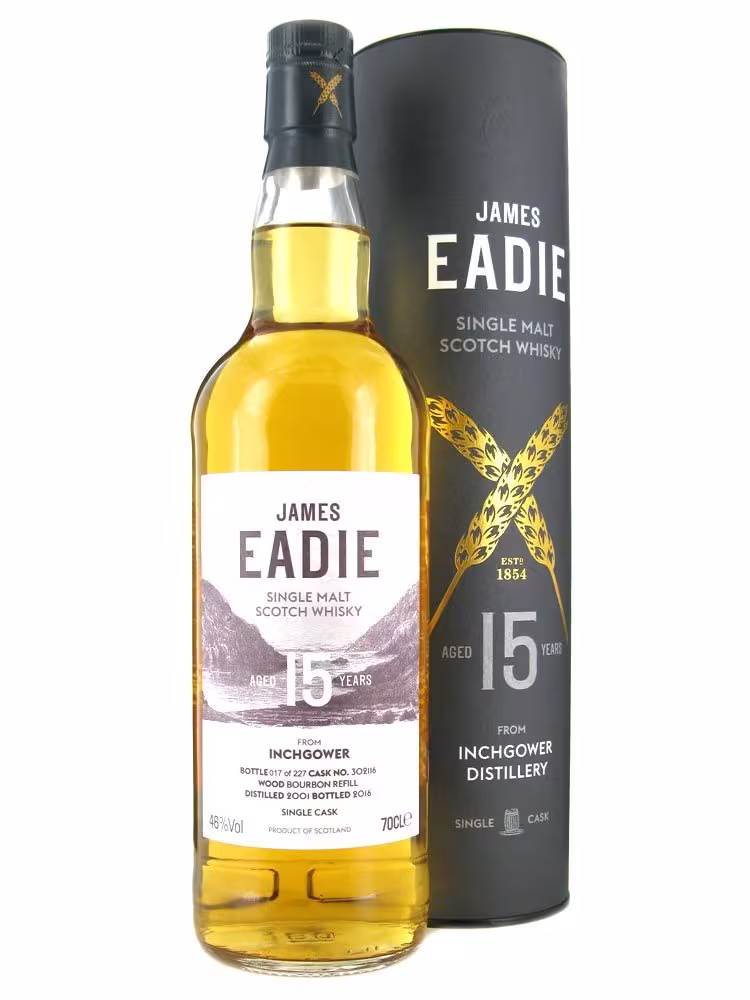 Inchgower 2001 15 Year Old James Eadie Single Cask #302116 46% 70cl