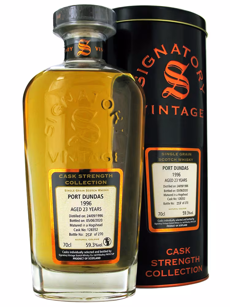 Port Dundas 1996 23 Year Old Signatory Vintage Cask Strength 59.3% 70cl