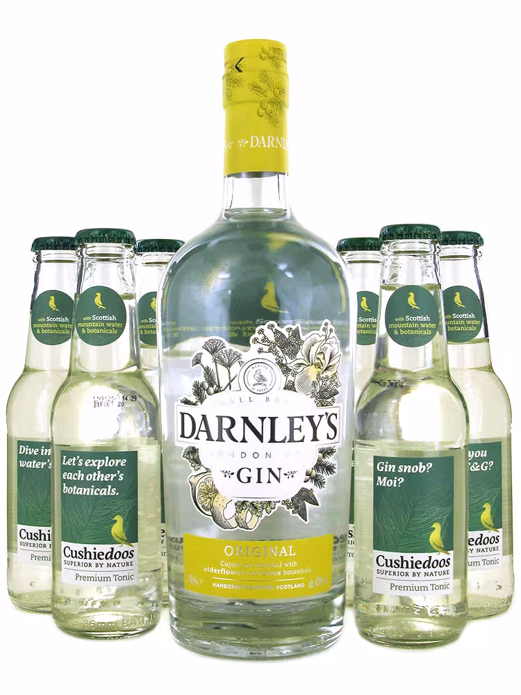 Darnleys Original Gin & Cushiedoos 70cl + 12x200ml G&T Bundle
