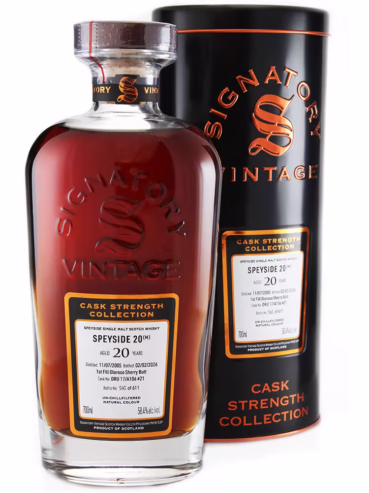 Speyside (M) 2005 20 Year Old Signatory Cask Strength FF Oloroso Butt 70cl