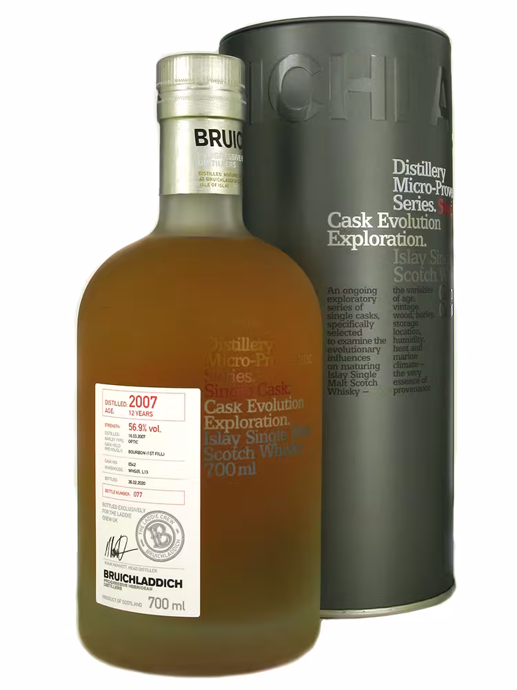 Bruichladdich 2007 12 Year Old First Fill Bourbon Cask 56.9% 70cl