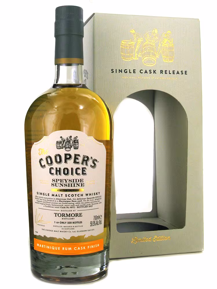Tormore Speyside Sunshine Coopers Choice Martinique Rum Finish #9072 59.5% 70cl