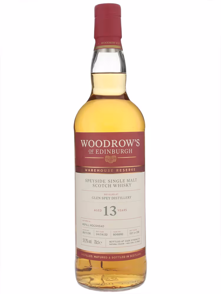 Glen Spey 2008 13 Year Old Woodrows of Edinburgh 59.2% 70cl